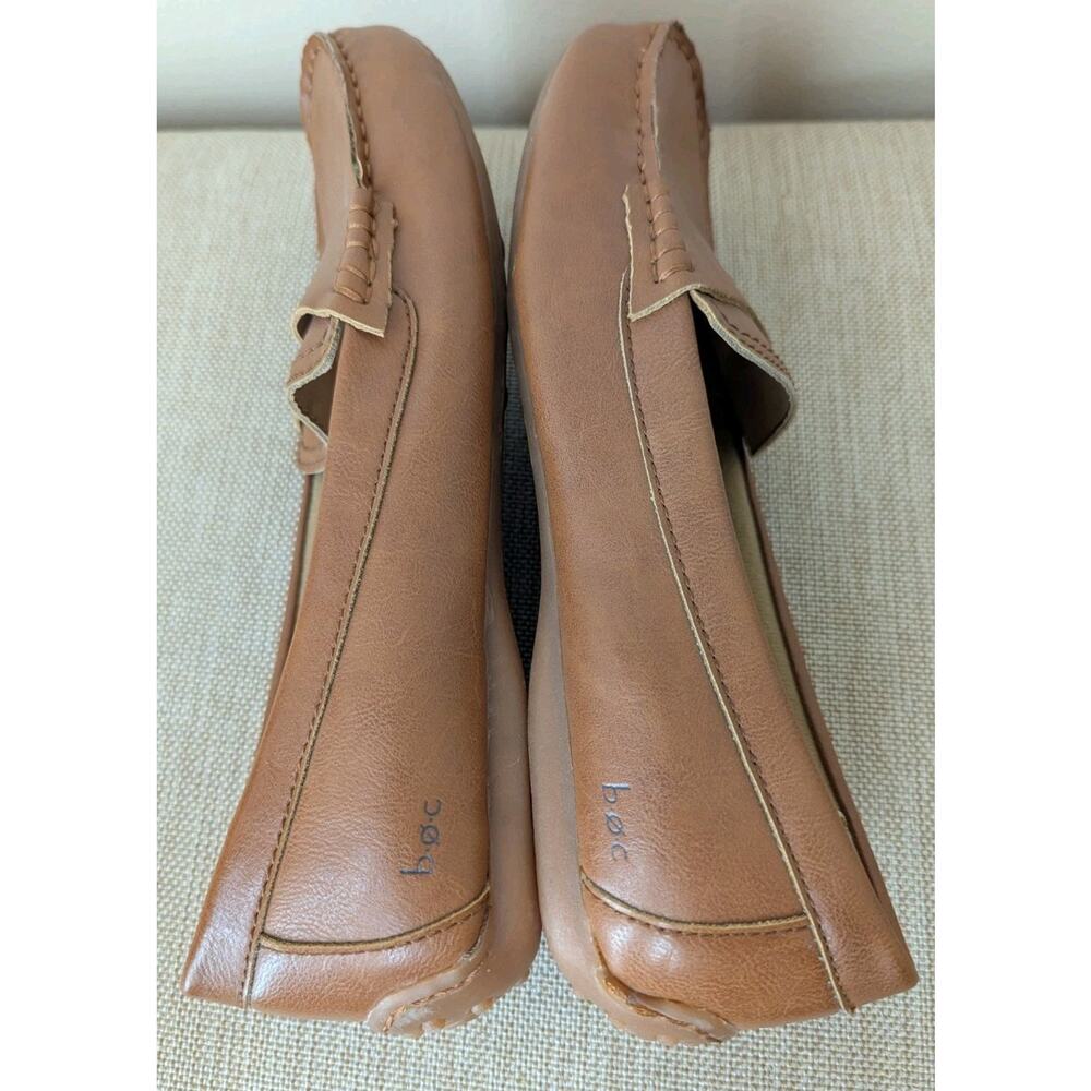 B.O.C Born Womens Loafer Size 9.5 Tan Brown Driving Moc Slip On Vegan Leather - Picture 3 of 7